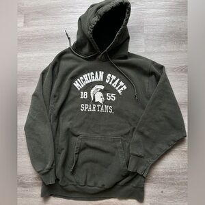 Vintage Steve & Barry’s Michigan State hooded pullover sweatshirt - Size XL